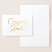 Gefeliciteerd afstudeerder goud elegant script afs folie kaarten (Display)