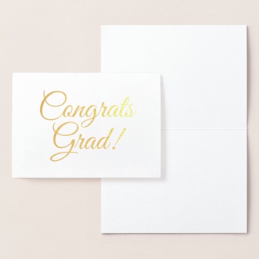 Gefeliciteerd afstudeerder goud elegant script afs folie kaarten (Display)