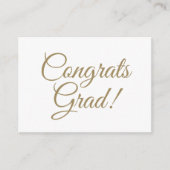 Gefeliciteerd afstudeerder gouden aangepaste scrip informatiekaartje (Voorkant)