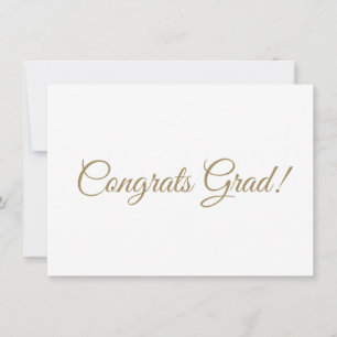 Gefeliciteerd afstudeerder gouden script kalligraf kaart