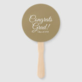 Gefeliciteerd Afstudeerder gouden script klasse ja Handwaaier (Achterkant)