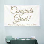Gefeliciteerd afstudeerder gouden script klasse ja spandoek (Beurs)