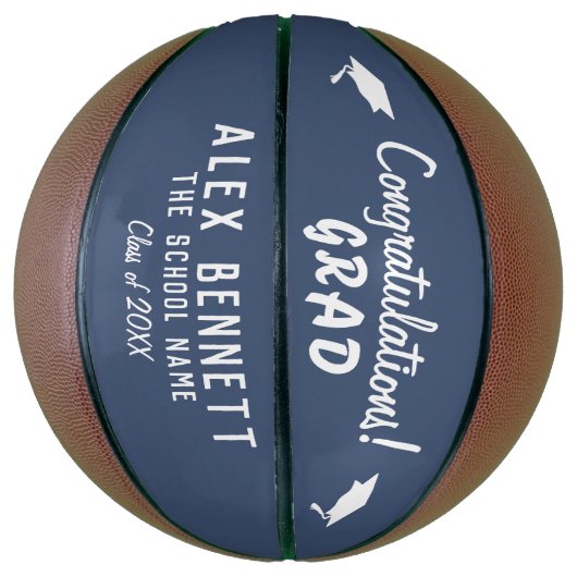 Gefeliciteerd Afstudeerder Graduation Cap Basketbal (Verticaal)