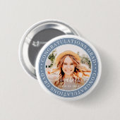 Gefeliciteerd Afstudeerder Moderne Aangepaste Foto Ronde Button 5,7 Cm (Voorkant /achterkant)