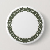 Gefeliciteerd Afstudeerder Moderne Eenvoudige aang Ronde Button 7,6 Cm (Voorkant)