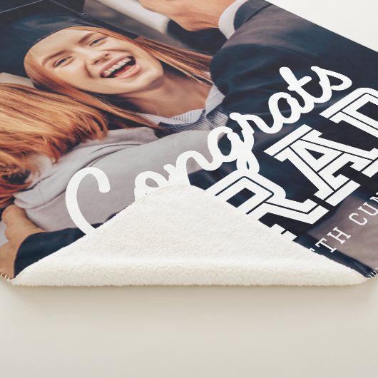 Gefeliciteerd Afstudeerder Moderne Simple Preppy F Sherpa Deken (3/4)