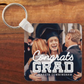 Gefeliciteerd Afstudeerder Moderne Simple Preppy F Sleutelhanger (Voorkant)