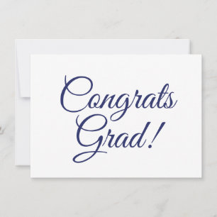 Gefeliciteerd afstudeerder navy blauw aangepaste s kaart