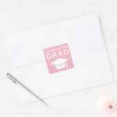 Gefeliciteerd Afstudeerder Roze Afstuderen Sticker (Envelop)