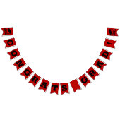 Gefeliciteerd Afstudeerder Scarlet en Black Vlaggetjes (Alle)