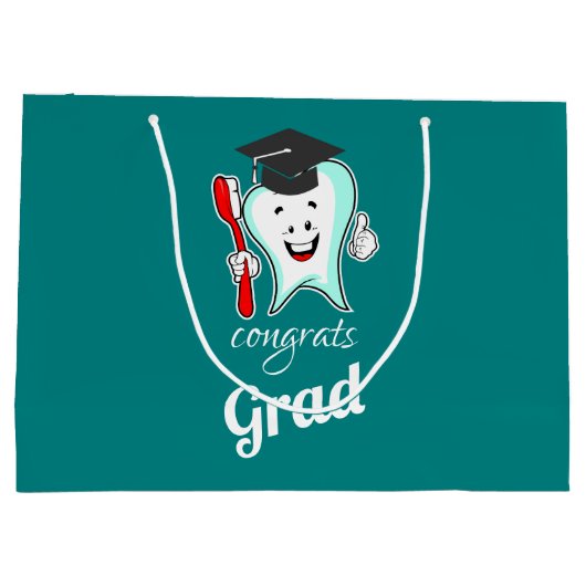 Gefeliciteerd Afstudeerder Witte Tand met Afstudee Groot Cadeauzakje (Achterkant)