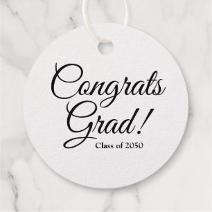 Gefeliciteerd afstudeerder zwart goud script klass bedankjes labels