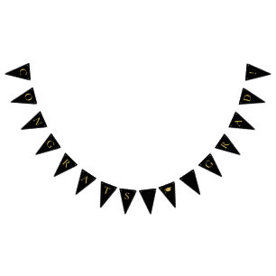 Gefeliciteerd Afstudeerder zwart Vlaggetjes