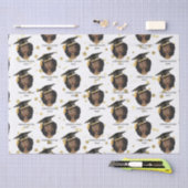 Gefeliciteerd Afstudeerder! Zwarte vrouw met stuik Tissuepapier (Craft)