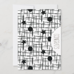 Gefeliciteerd Afstudeerders Abstract Monochroom St Kaart