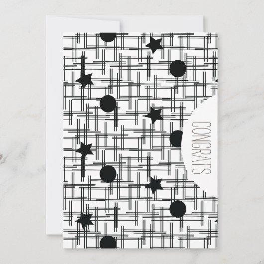 Gefeliciteerd Afstudeerders Abstracte Monochrome S Kaart (Voorkant)