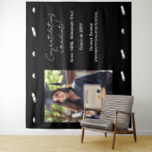 Gefeliciteerd Afstudeerfoto Achtergrond Banner Wandkleed (In situ)