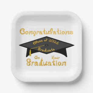 Gefeliciteerd Afstudeerklas 2026 Graduate Black Ca Papieren Bordje