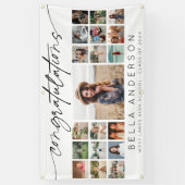 Gefeliciteerd Afstudeerscript Foto Collage Spandoek (Verticaal)