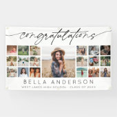 Gefeliciteerd Afstudeerscript Foto Collage Spandoek (Horizontaal)
