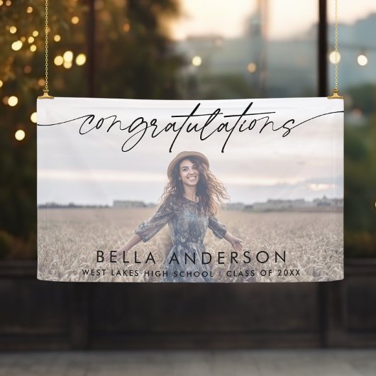 Gefeliciteerd Afstudeerscript Overlay Foto  Spandoek