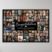 Gefeliciteerd Afstuderen 100 Foto Collage Poster (Voorkant)