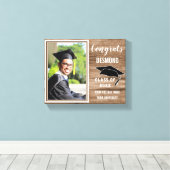 Gefeliciteerd Afstuderen 2020 jongens Foto Afstude Canvas Afdruk (Insitu (Houten vloer))