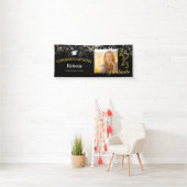 Gefeliciteerd, Afstuderen 2022 Black en Gold Photo Spandoek (Insitu)