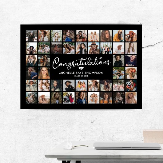 Gefeliciteerd Afstuderen 44 Foto Collage Poster