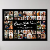 Gefeliciteerd Afstuderen 44 Foto Collage Poster (Voorkant)