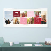 Gefeliciteerd Afstuderen | 6 Fotoraster collage Spandoek (Beurs)