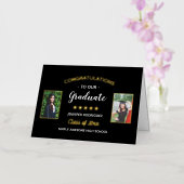 Gefeliciteerd Afstuderen Aangepast 2 Foto Afstuder Folie Wenskaart (Orchidee)