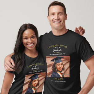 Gefeliciteerd Afstuderen Aangepast Afstuderen Foto T-shirt