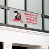 Gefeliciteerd Afstuderen aangepaste banner Red Gre (Buitenkant Gebouw)