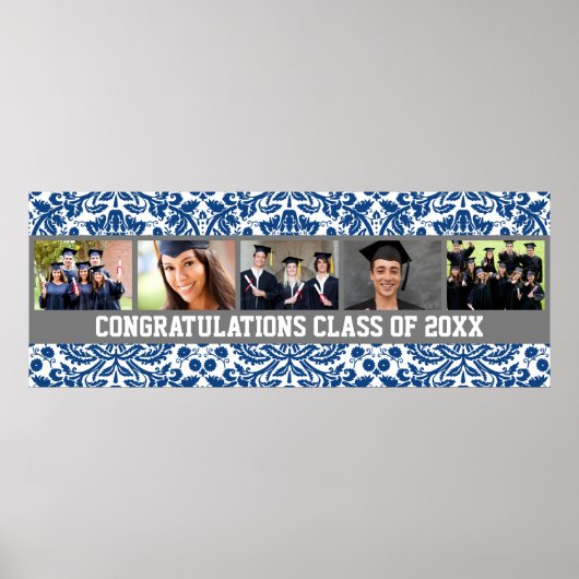 Gefeliciteerd Afstuderen aangepaste fotobanner Poster (Voorkant)