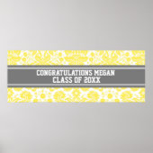 Gefeliciteerd Afstuderen Aangepaste naam Banner Gr Poster (Voorkant)