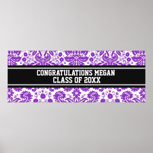 Gefeliciteerd Afstuderen Aangepaste naambanner Poster (Voorkant)