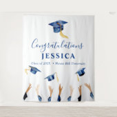 Gefeliciteerd Afstuderen Achtergrond Foto cabine Wandkleed (Voorkant)