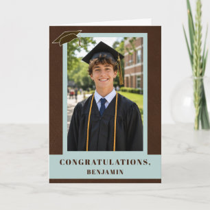 Gefeliciteerd Afstuderen Afgestudeerde Foto Kaart