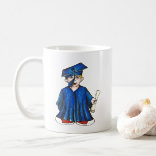 Gefeliciteerd Afstuderen Afstudeerder Pet Gown Dip Koffiemok