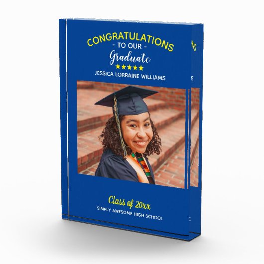 Gefeliciteerd Afstuderen Afstuderen Aangepaste fot Fotoblokken (Rechts)