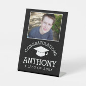 Gefeliciteerd Afstuderen Afstuderen Cap 1 Foto Reclamebord Met Voetstuk (Voorkant)