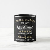 Gefeliciteerd Afstuderen Afstuderen Custom 2 Foto Mok (Midden)