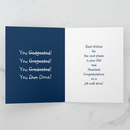 Gefeliciteerd, Afstuderen Afstuderen Dag BIG Kaart (Binnen)