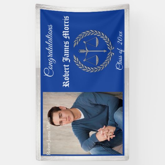 Gefeliciteerd Afstuderen Banner, Schalen van Gerec Spandoek (Verticaal)
