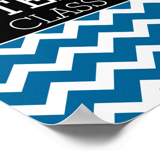 Gefeliciteerd Afstuderen - Blauw zwart Afstuderen Poster (Hoek)