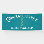 Gefeliciteerd Afstuderen Blue MD Doctor Banner (Horizontaal)