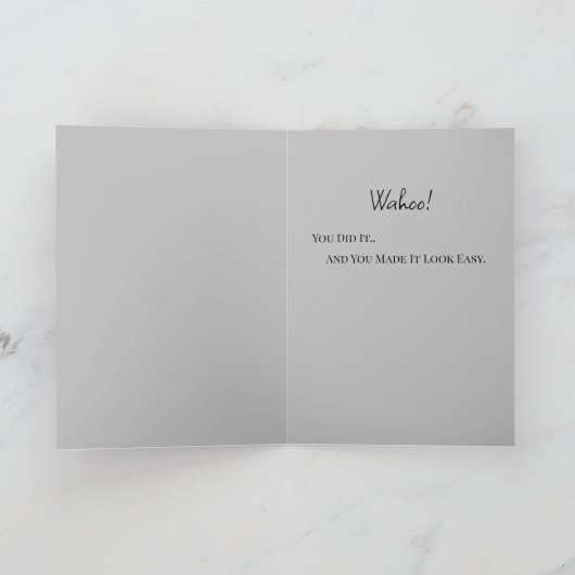 Gefeliciteerd Afstuderen Blue & Silver Sparkle Kaart (Binnen)