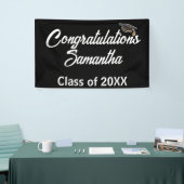 Gefeliciteerd Afstuderen Cap Party Banner - Aangep (Beurs)