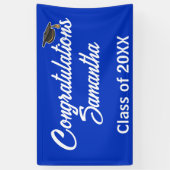 Gefeliciteerd Afstuderen Cap Party Banner - Aangep (Verticaal)